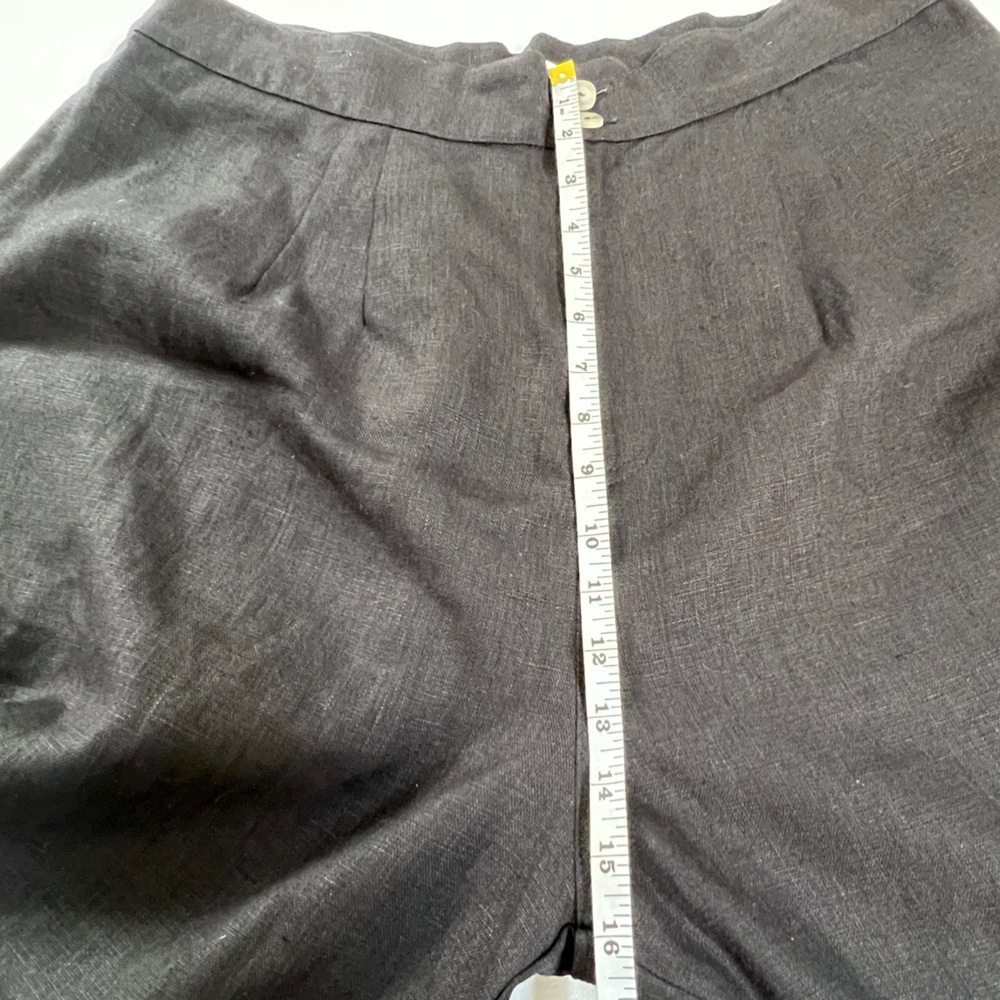 New Selva Negra Rita Barrel Pant 100% Linen Size 14 Black - Picture 6 of 16